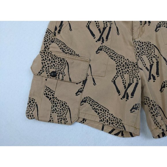 Topshop Giraffe Print Tan Shorts - Picture 3 of 7
